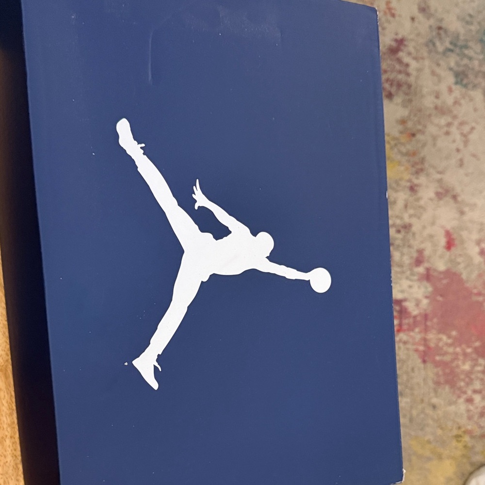 Jordan Navy Box with White Jumpman Logo First released in 2022